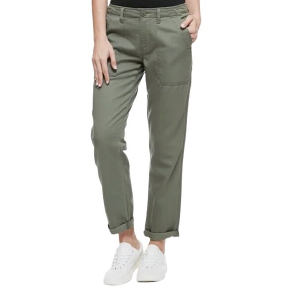 NWT Sanctuary Standard Surplus Cropped Pants in Olive Sz. 28 (6) - Picture 1 of 2